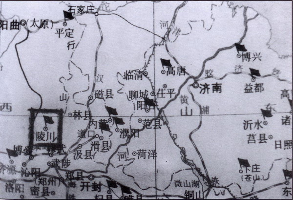 （15）陵川暴动形势图